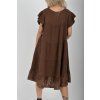 Čokoládové mušelínové šaty ES6675