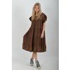 Čokoládové mušelínové šaty ES6675