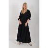 Černé mušelínové šaty ES6733