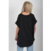 Černé lněné tričko ES6749