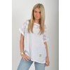 Bílé lněné tričko ES6751