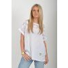 Bílé lněné tričko ES6751