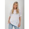 Bílé lněné tričko ES6751