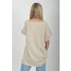 Béžové lněné tričko ES6754