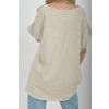 Béžové lněné tričko ES6754