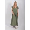 Khaki mušelínové šaty ES6759
