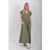 Khaki mušelínové šaty ES6759