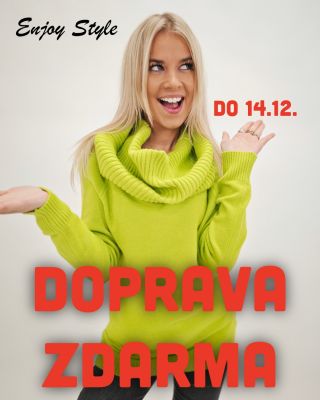 🎉 Doprava ZDARMA je tady! 🎉 Pouze do neděle 14. 12. 2025 ti Zásilkovna doručí balíček z enjoystyle.cz úplně zdarma! 🚚💨 Teď...