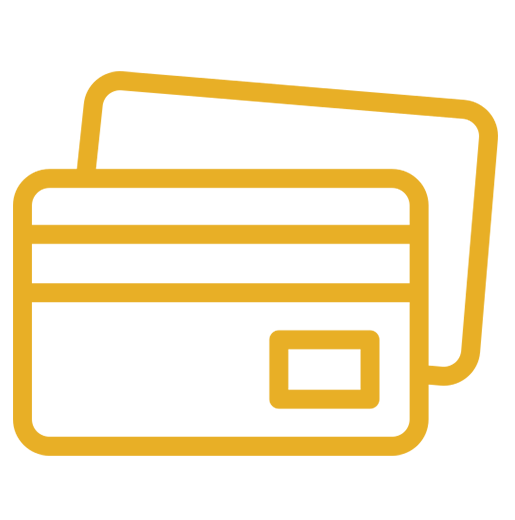 Bankkártya Ikon jelezve, hogy a fizetési módokról található itt információ