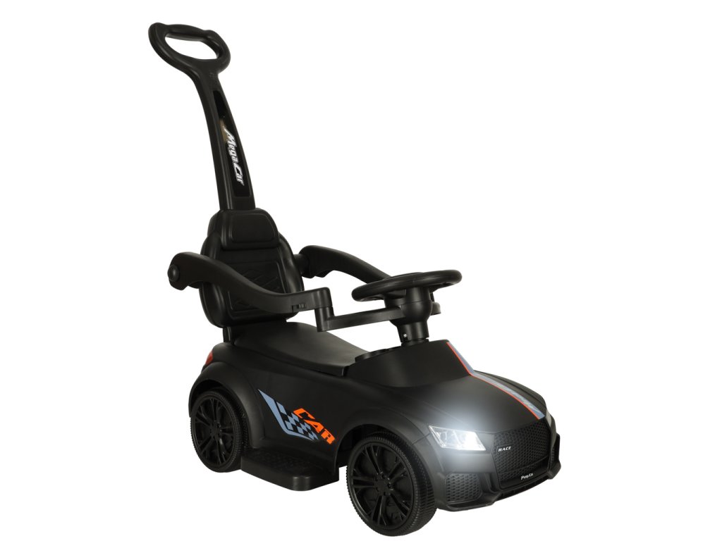 Jezdzik pchacz samochod z dzwiekiem i swiatlami czarny 142710