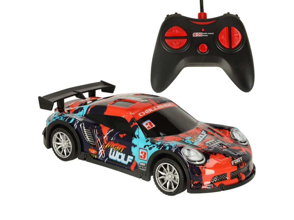 Samochod RC sportowy niebiesko czerwony 156534
