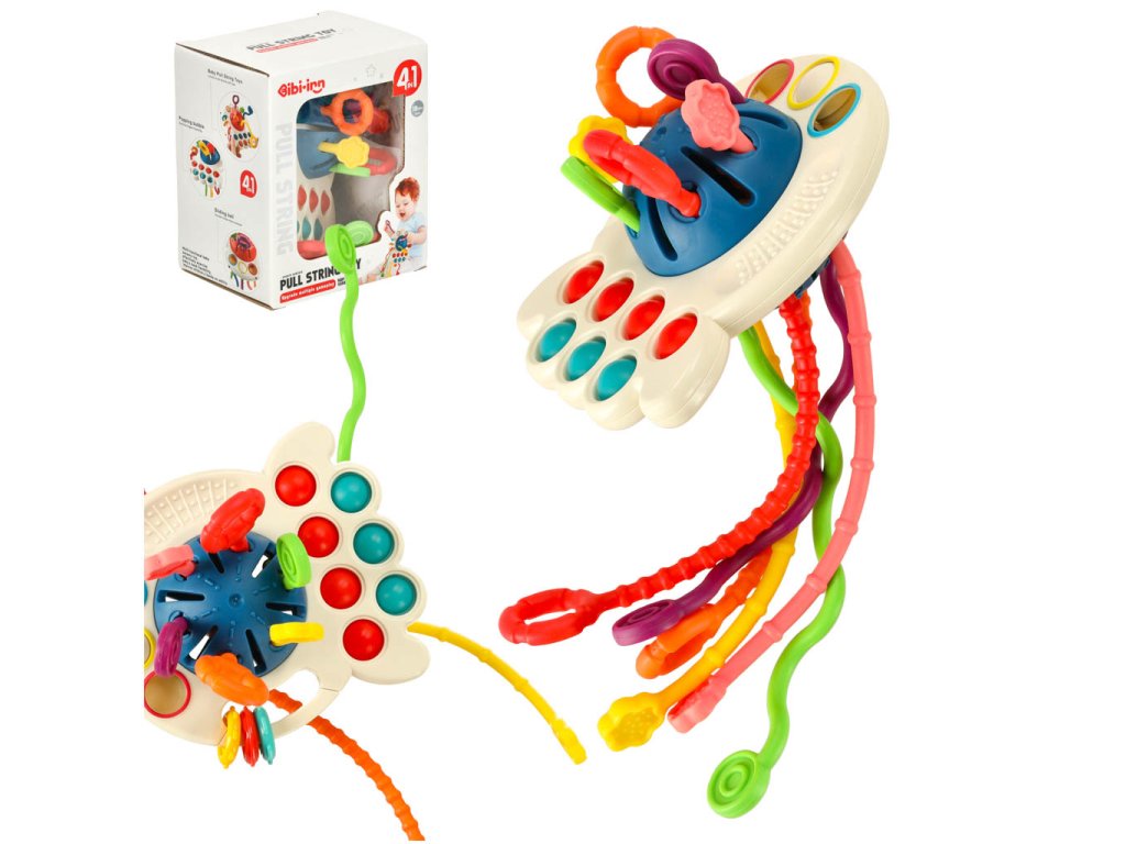 Zabawka sensoryczna gryzak dla niemowlat Bibi inn niebieska 159086