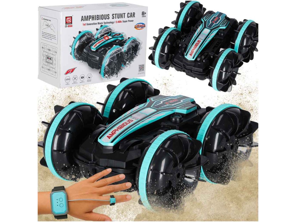Samochod zdalnie sterowany Amfibia sterowany gestami 4x4 360 2 4GHz 3 7V 177905