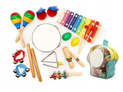 Hudební sada 10 nástrojů pro děti + batoh ECOTOYS