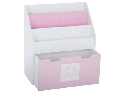 Knižnica so zásuvným boxom (Farba Ružová)