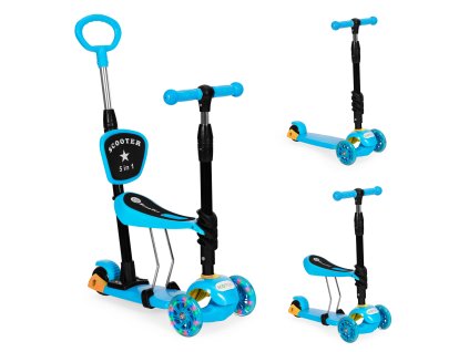 161183 8 trojkolesova kolobezka 3v1 so svietiacimi kolieskami ecotoys blue