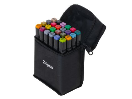 Markery dwustronne alkoholowe w etui 24 podstawka 107620(1)