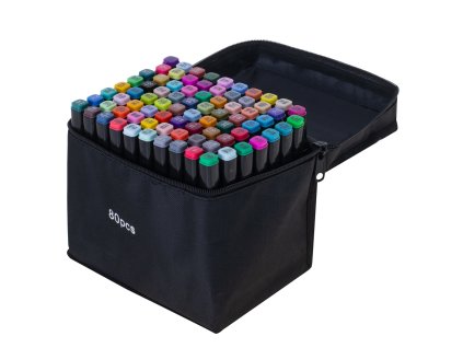 Markery dwustronne alkoholowe w etui 80 podstawka 107646(2)