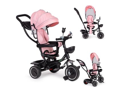 162926 1 detska trojkolka ecotoys s otocnym sedadlom 360 ruzova