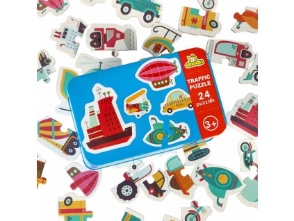 Puzzle w puszce pojazdy 24 puzzle 158470
