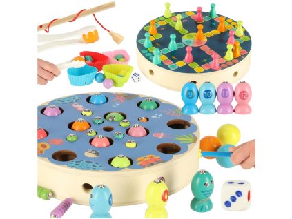 Rodinná hra ryby housenka rybolov montessori