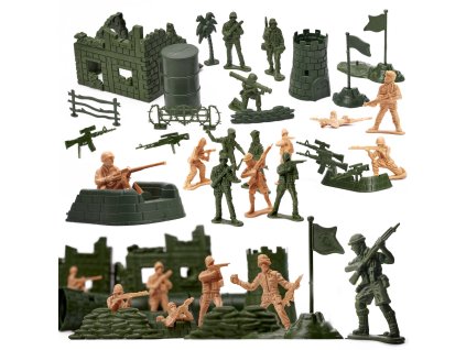 Zolnierzyki baza wojskowa figurki zestaw 114el 95819(1)