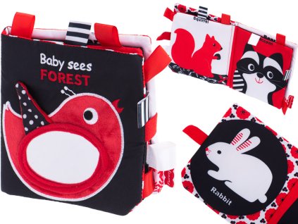 Ksiazeczka sensoryczna gryzak metki kontrastowa las 102026(2)