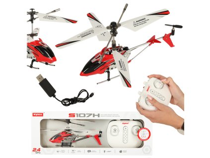SYMA S107H RC vrtulník 2,4 GHz RTF červený