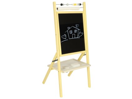 Tablica suchoscieralna kredowa dwustronna z liczydlem polka szary 46 x 43 x 89 cm 150050