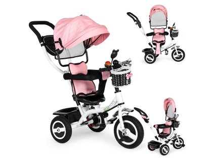 166031 1 detsky trojkolovy bicykel ecotoys s otocnym sedadlom ruzovy
