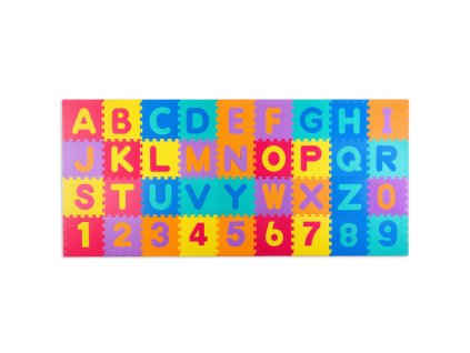 Velká pěnová podložka, puzzle, barevná písmena 36 ks