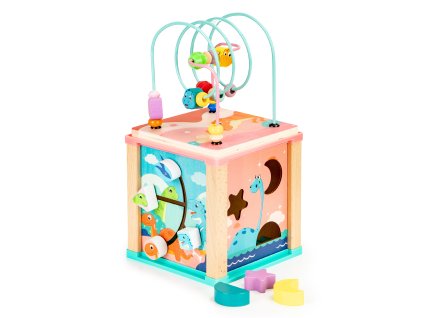 Vzdělávací dřevěná kostka, třídička pro muly ECOTOYS