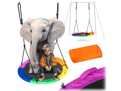 Swingo XXL barevná houpačka Čapí hnízdo 95 cm