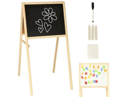 Magnetická oboustranná tabule + písmena s křídovým houbovým popisovačem
