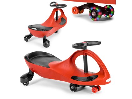 170088 detske gravitacne vozitko ecotoys cervene s led kolesami