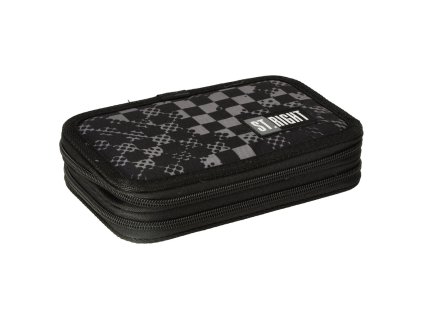 Dvojitý penál s příslušenstvím Chessboard Crush