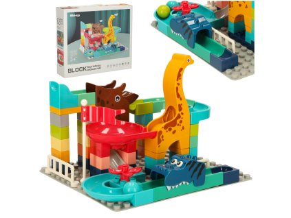 Kreativní bloky dinosauří park kuličková dráha 62ks