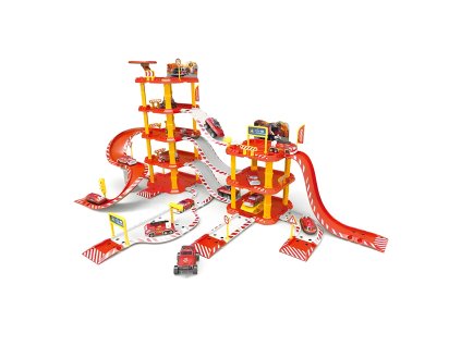 173531 velka 4 podlazna detska garaz hasici auta helikoptera