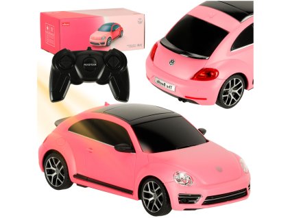 RC auto 1:24 Volkswagen Beetle-UV růžové