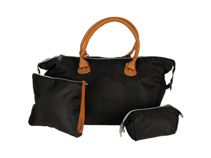 Torba damska wielofunkcyjna podrozna do wozka dla mamy zestaw czarna 162960