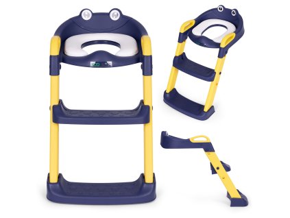 174623 detska toaletna nadstavba s rebrikom a schodikmi modra ecotoys