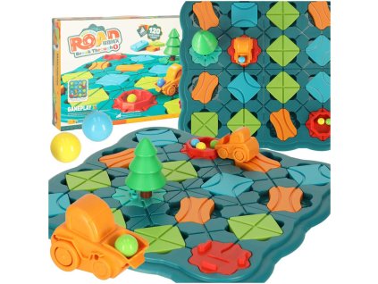 Puzzle desková hra bludiště překážková dráha 28 el.