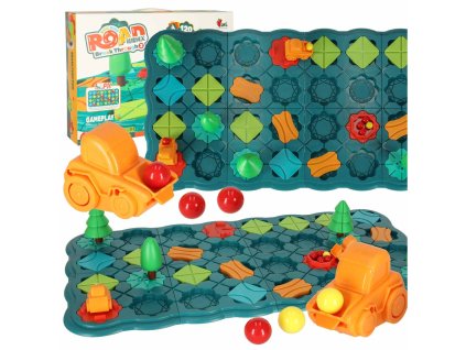 Gra logiczna planszowa labirynt tor przeszkod 56 el 168904