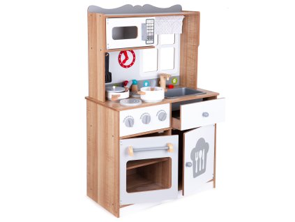158249 9 velka drevena kuchynka ecotoys so 16 doplnkami