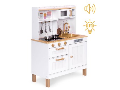 171846 ecotoys detska velka drevena kuchynka so svetlom a zvukom