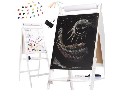 Magnetická dřevěná tabule bílá velká XXL