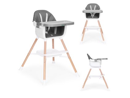 174596 detska 2v1 jedalenska stolicka ecotoys siva
