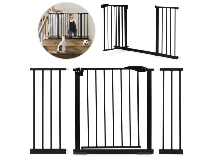 177014 bezpecnostna branka na dvere a schody 74 132 cm cierna