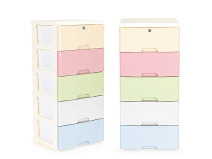 164591 1 detsky regal na kolieskach s 5 zasuvkami a zamkom