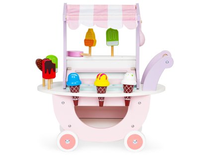158783 1 dreveny vozik na zmrzlinu pre deti 12 kusov ecotoys